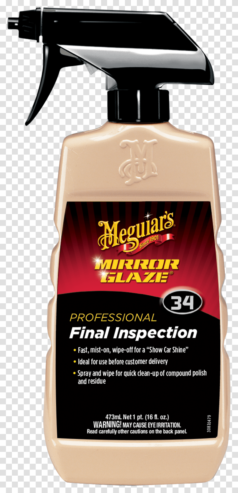 Mirror Glaze Final Inspection 16 Oz Meguiars Final Inspection, Food, Label, Plant, Beer Transparent Png