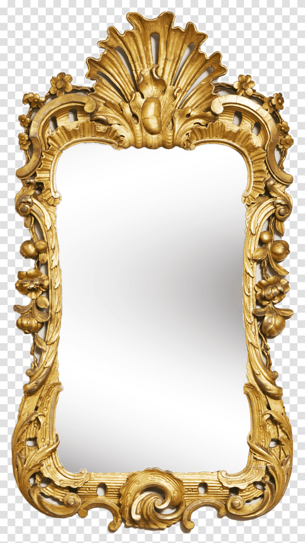 Mirror Gold Frame Mirror, Cross Transparent Png