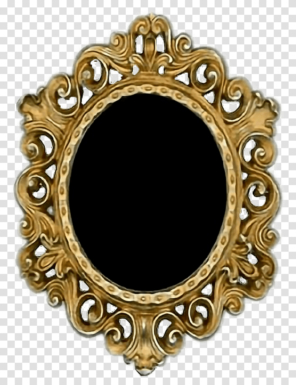 Mirror Gold Victorian Oval Frame, Gate Transparent Png