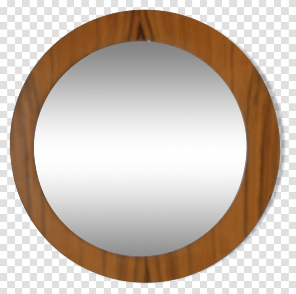 Mirror In Wooden Frame Denmark Circle, Oval, Lamp Transparent Png