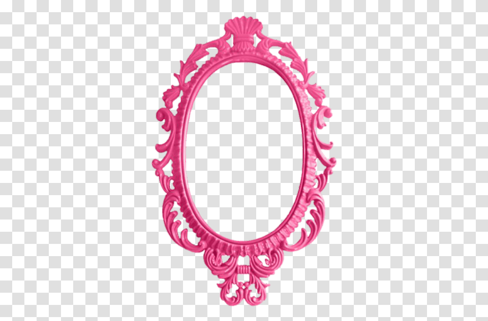 Mirror Paper Sign Pink Pastel Label Tag Banner Espelho Com Moldura De Plastico, Oval, Bracelet, Jewelry, Accessories Transparent Png
