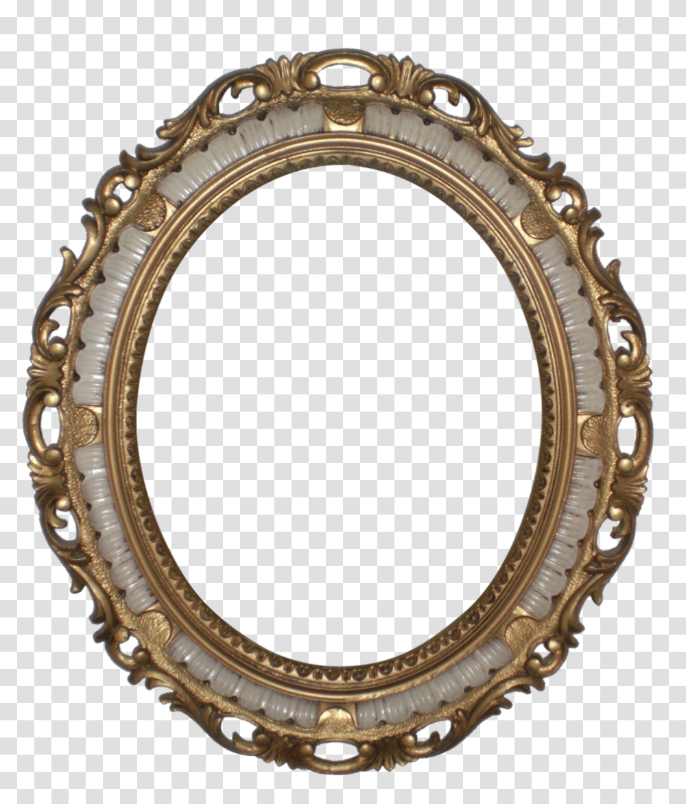 Mirror With Decorative Frame Image Mirror, Oval, Ring, Jewelry, Accessories Transparent Png