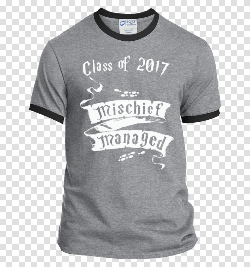 Mischief Managed Class Of 2017 Ringer Tee Arnold Shirt, Apparel, T-Shirt, Sleeve Transparent Png