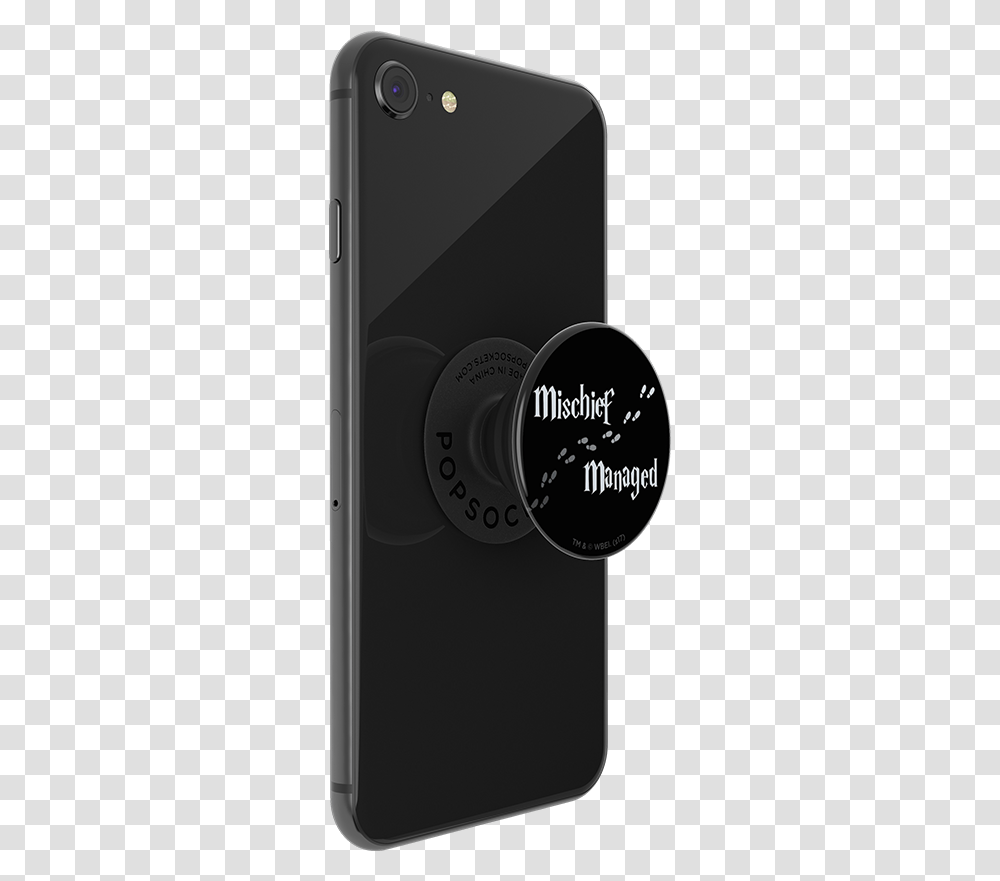 Mischief Managed Popsockets Black Popsocket On Phone, Mobile Phone, Electronics, Cell Phone, Ipod Transparent Png
