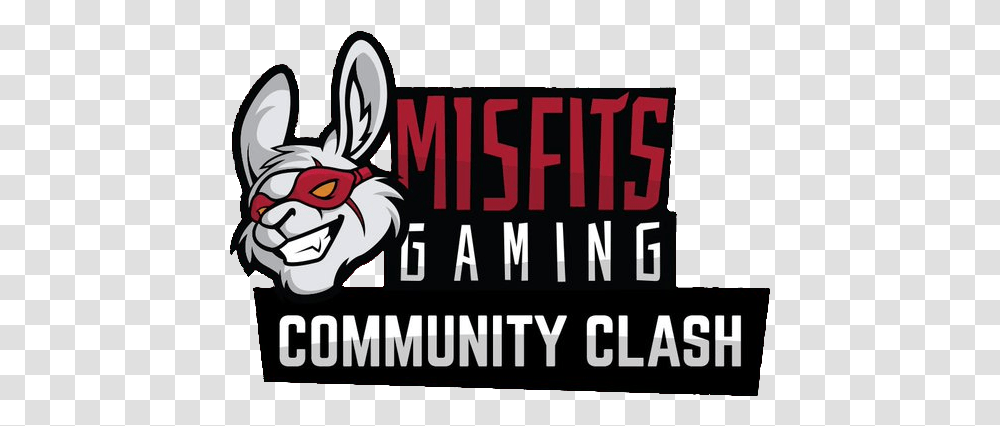 Misfits Gaming Community Clash Cartoon, Text, Label, Logo, Symbol Transparent Png