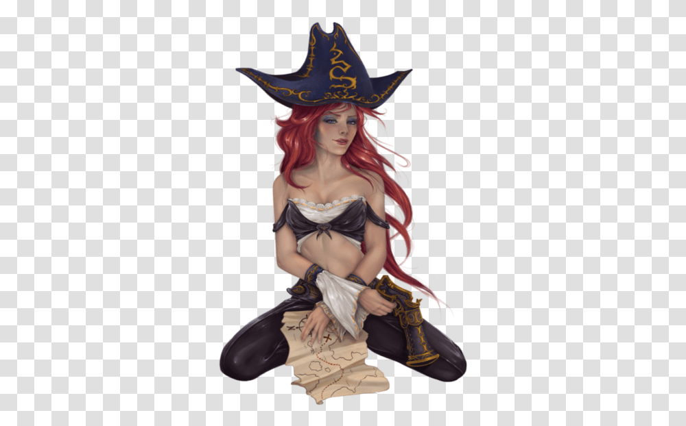 Miss Fortune By Aonodori, Hat, Apparel, Person Transparent Png