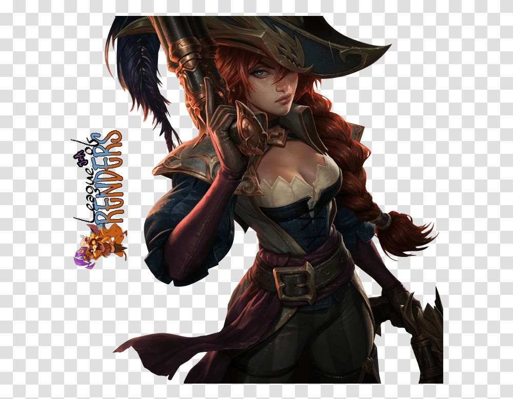 Miss Fortune Renders Download League Of Legends Miss Fortune, Person, Costume, Painting Transparent Png