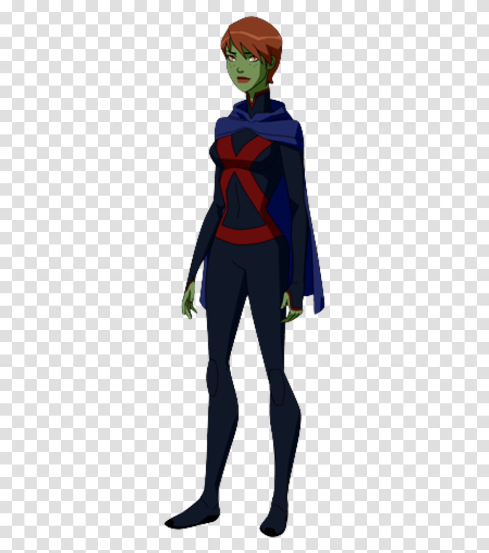 Miss Martian Young Justice Season, Sleeve, Person, Performer Transparent Png
