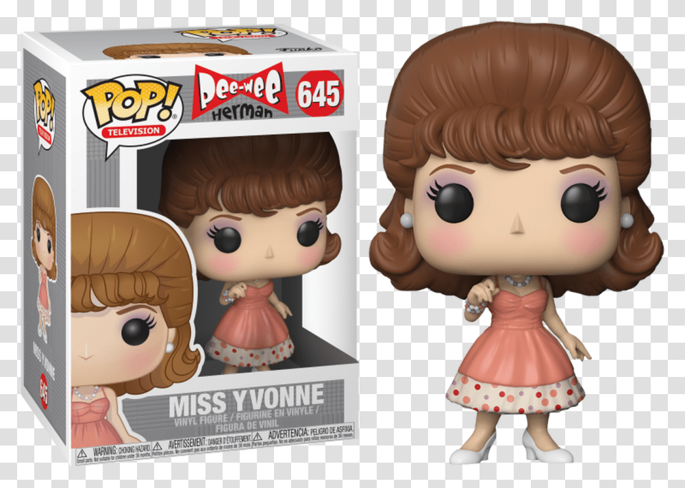 Miss Yvonne Pop Vinyl Figure Pop Tv Miss Yvonne, Doll, Toy, Barbie, Figurine Transparent Png