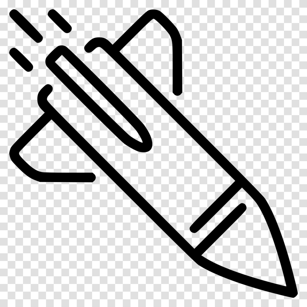 Missile Black And White Missile Clipart, Shovel, Tool, Stencil Transparent Png