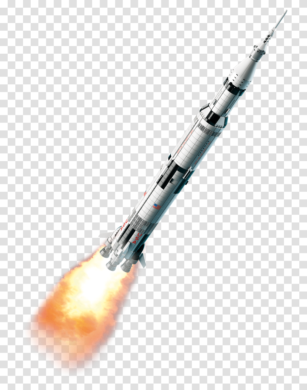 Missile Lego Saturn V, Rocket, Vehicle, Transportation, Launch Transparent Png