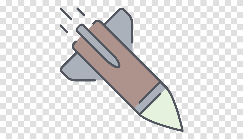 Missile Vector Svg Icon Solid, Weapon, Weaponry, Pencil, Ammunition Transparent Png