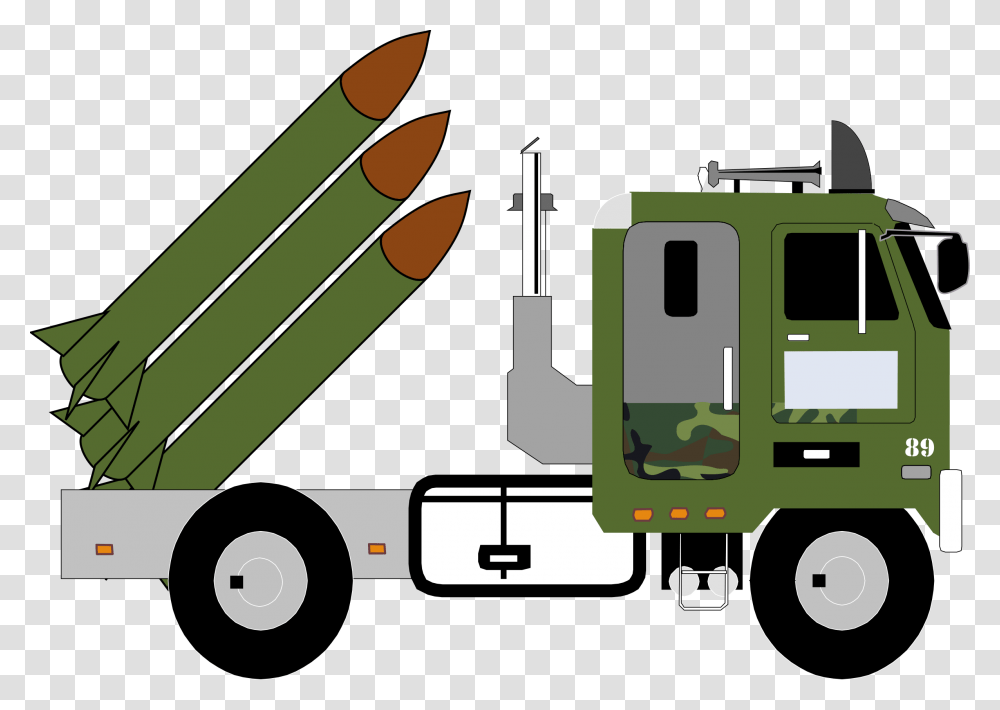 Missiles Big Image Nuclear Missile Launcher Clip Art, Truck, Vehicle, Transportation, Fire Truck Transparent Png
