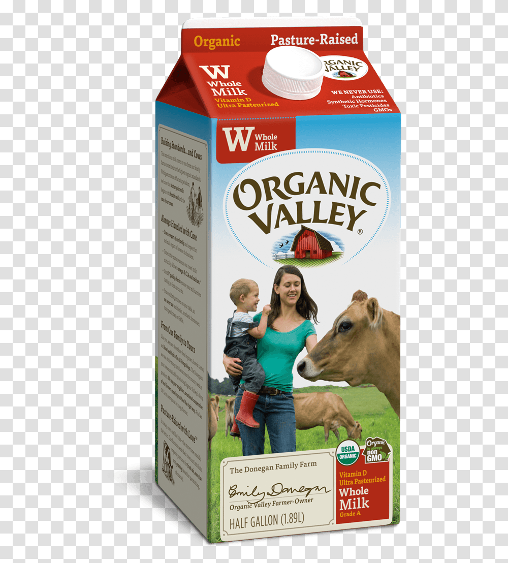 Missing Milk Carton Organic Valley Whole Milk, Person, Cow, Cattle, Mammal Transparent Png