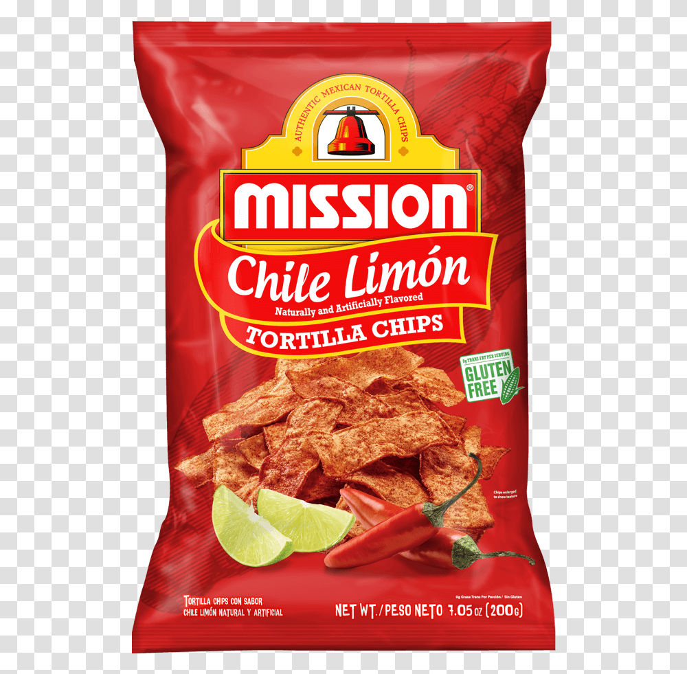 Mission Chile Limon Tortilla Chips, Food, Aluminium, Ketchup, Nachos Transparent Png