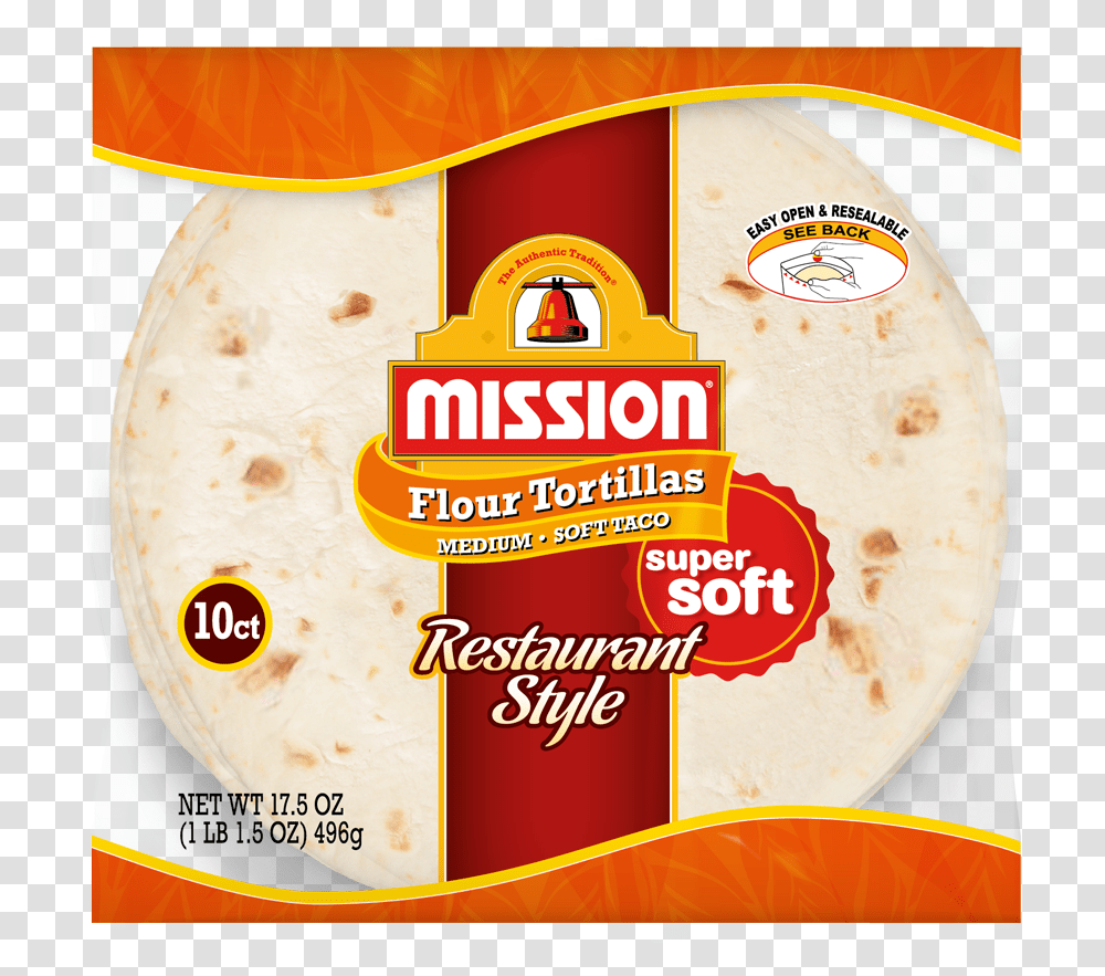 Mission Flour Tortillas Mission Soft Taco Flour Tortillas, Bread, Food, Pancake, Burrito Transparent Png