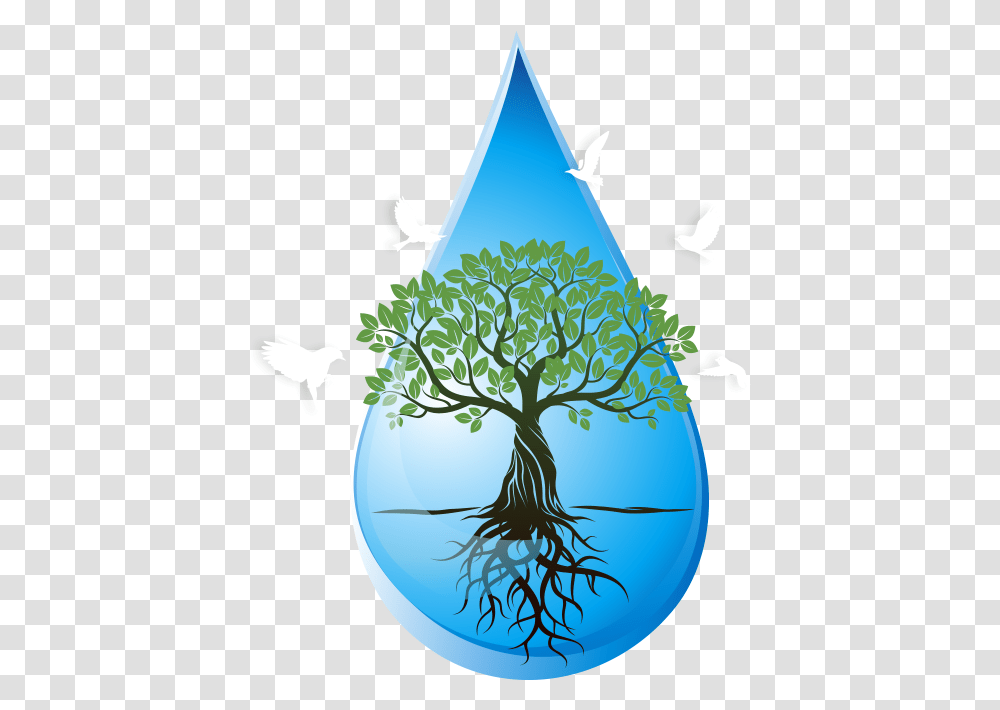 Mission Paani - Clean Drinking Water For Every Citizen Tree With Roots, Plant, Symbol, Droplet, Logo Transparent Png