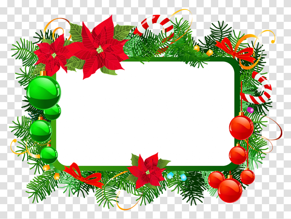 Missis Free Christmas Frame Clipart Full Christmas Frame Clip Art, Graphics, Wreath, Text, Floral Design Transparent Png