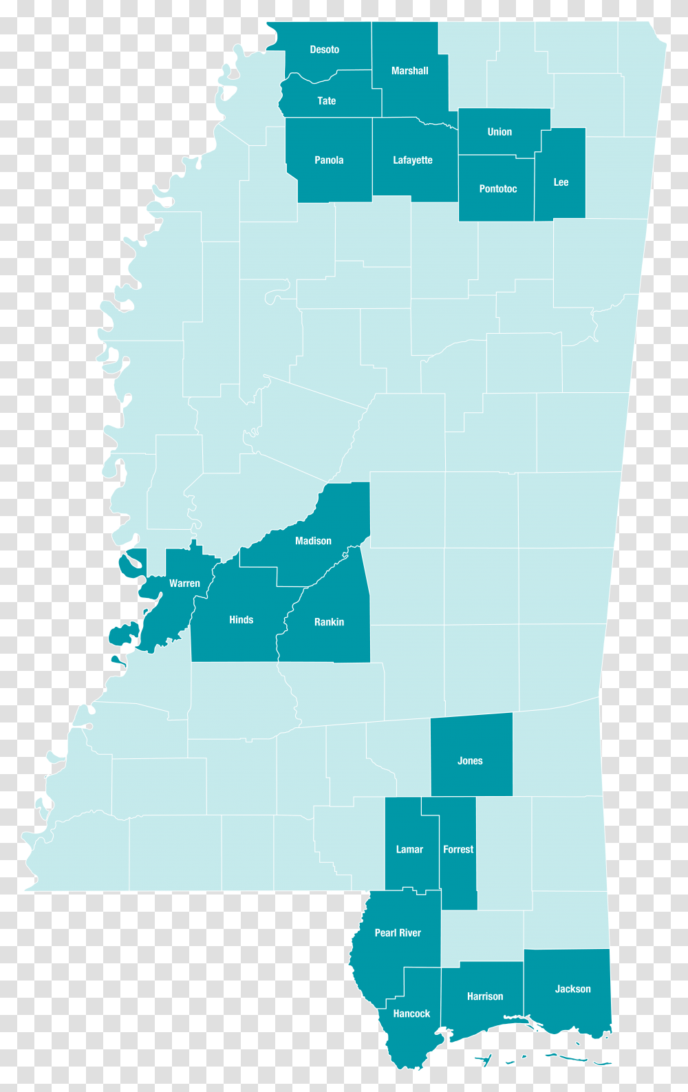 Mississippi Service Area Map Map Of Mississippi, Diagram, Plot, Atlas Transparent Png