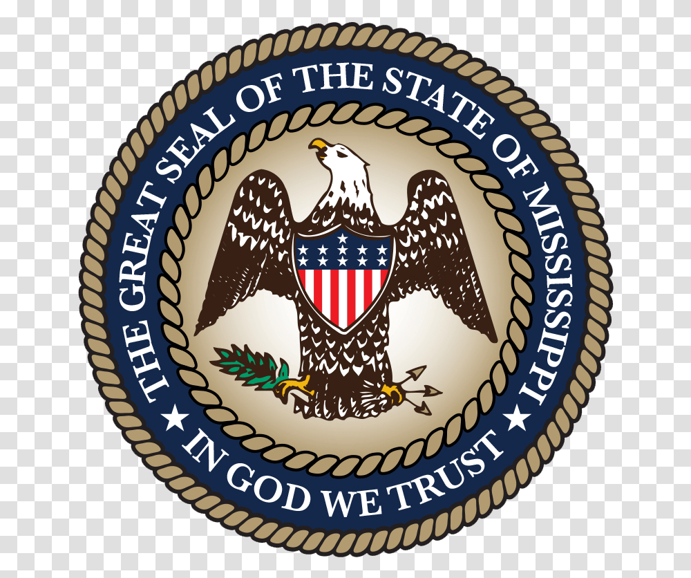 Mississippi State Seal Gif State Of Ms Seal, Logo, Badge, Emblem Transparent Png