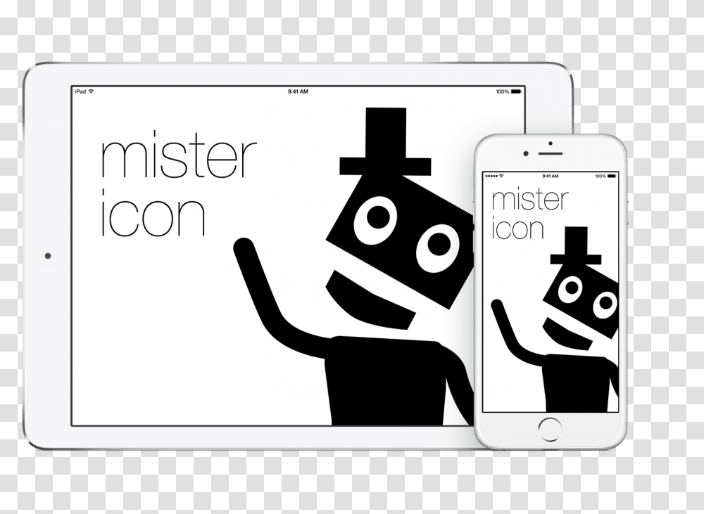 Mister Icon App Running On Iphone 6 And Ipad Air Mobile Phone, Electronics, Cell Phone Transparent Png