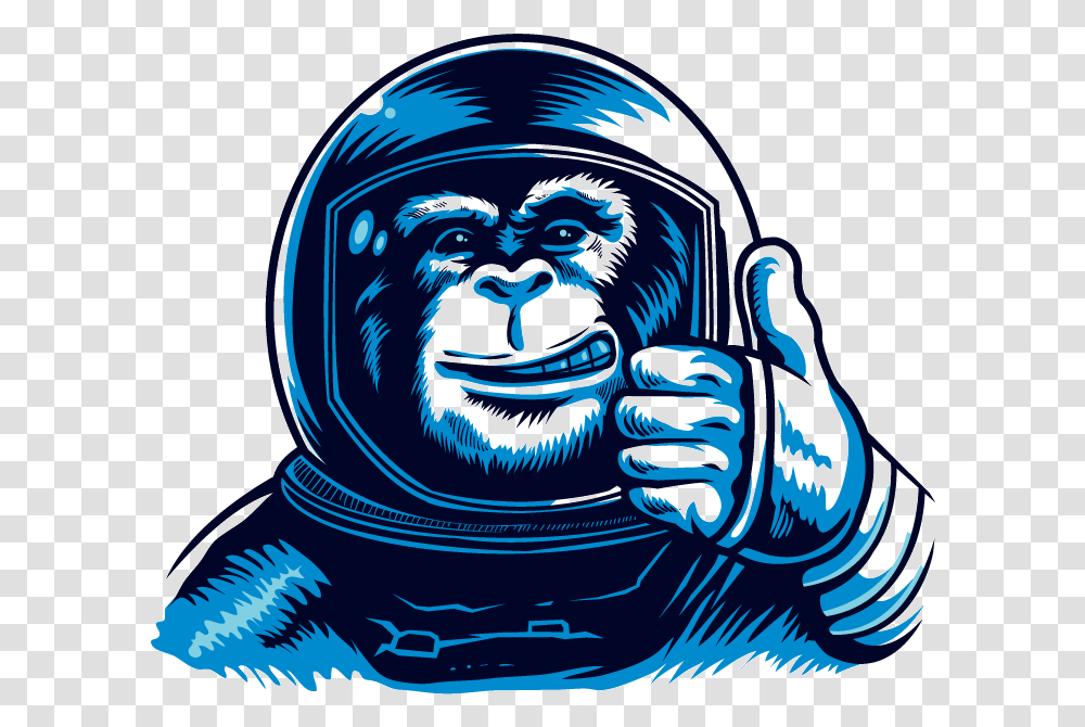 Misthub Vape Reward Cartoon Monkey In Space Suit, Astronaut, Pattern, Ornament Transparent Png