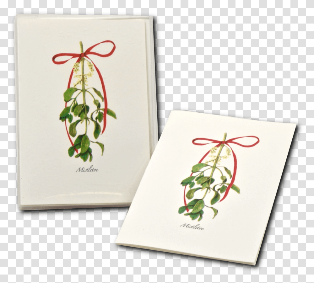 Mistletoe Boxed Notes Craft, Text, Art, Canvas, Plant Transparent Png