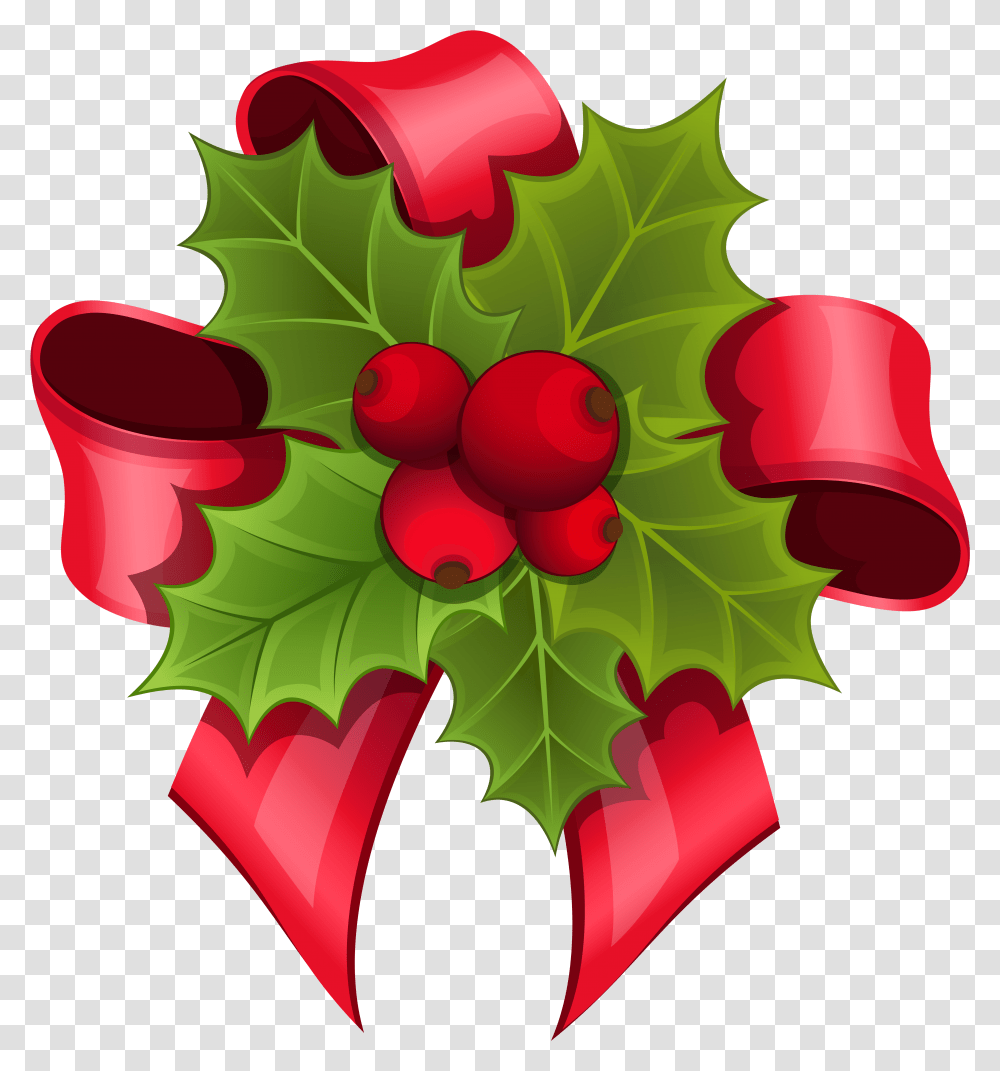 Mistletoe With Red Bow Image Gallery Clipart Mistletoe Christmas Bow With Mistletoe Transparent Png