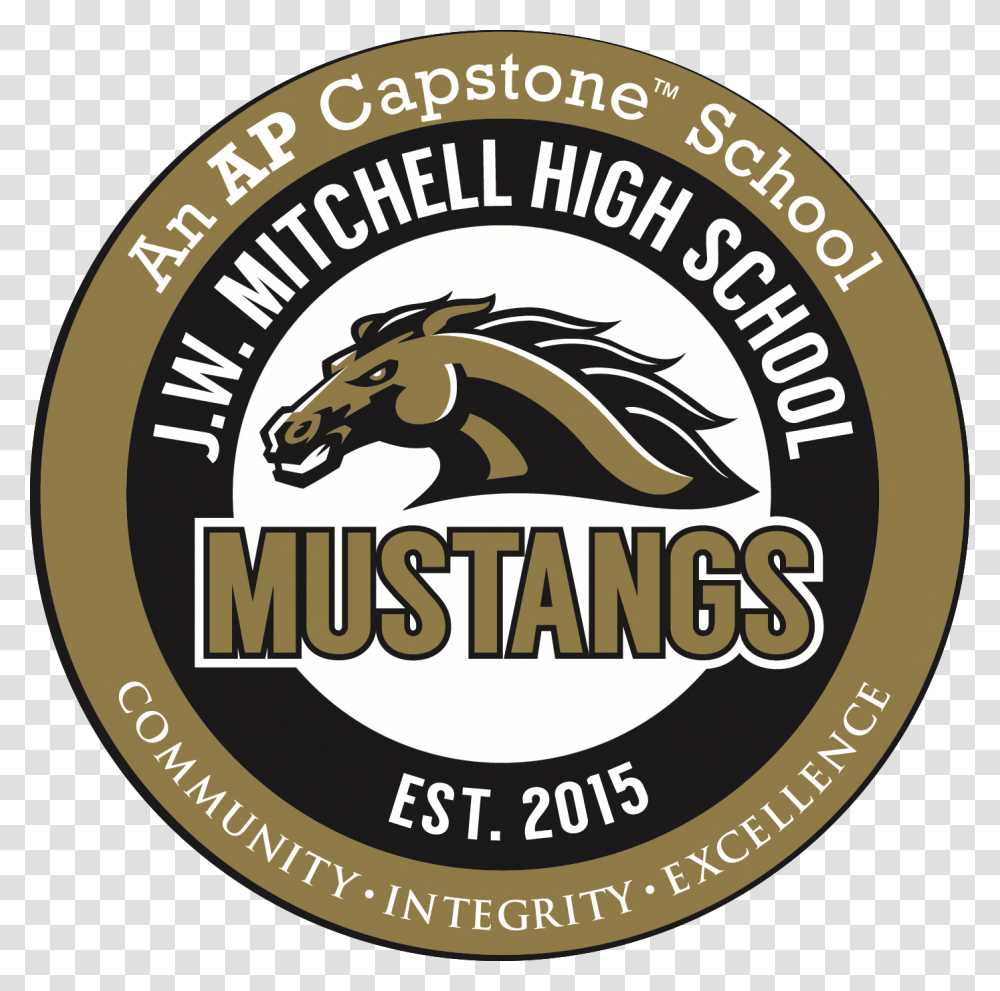 Mitchell High School Jw Mitchell High School Logo, Label, Wildlife, Animal Transparent Png
