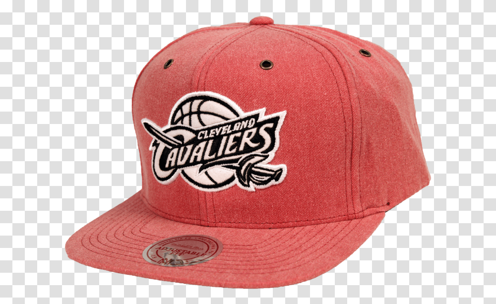 Mitchell & Ness Cleveland Cavaliers Red Overwashed Snapback Baseball Cap, Clothing, Apparel, Hat Transparent Png