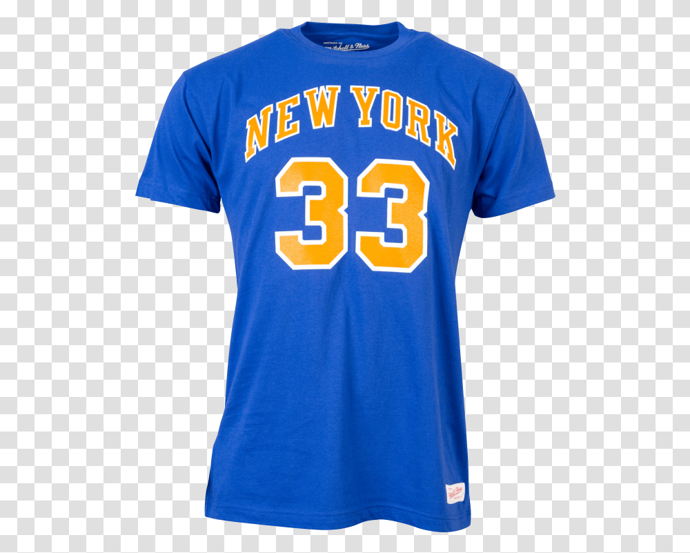 Mitchell & Ness New York Knicks Hardwood Classics Patrick Active Shirt, Clothing, Apparel, Jersey, T-Shirt Transparent Png