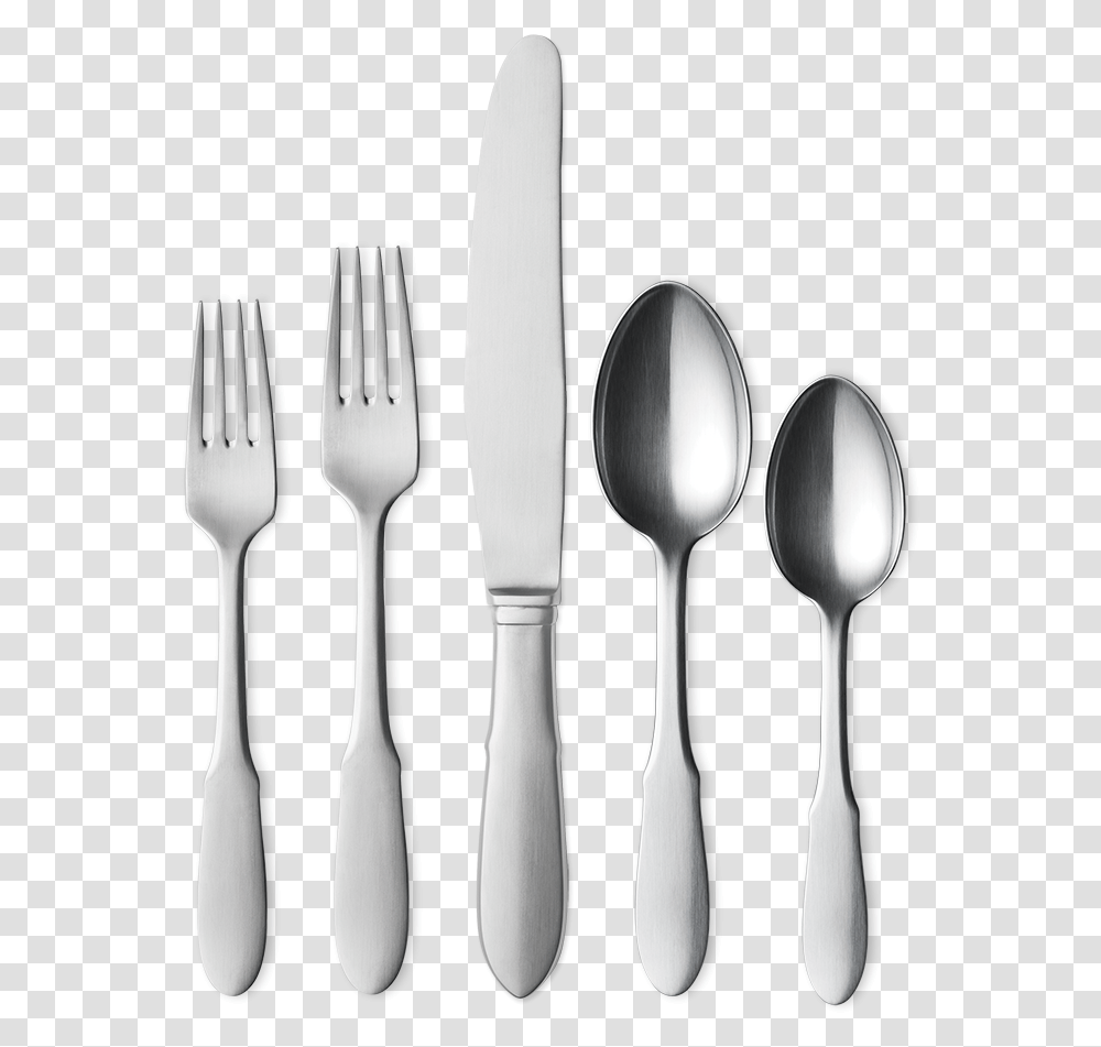 Mitra 5 Pcs Georg Jensen Stainless Steel Flatware, Spoon, Cutlery, Fork Transparent Png