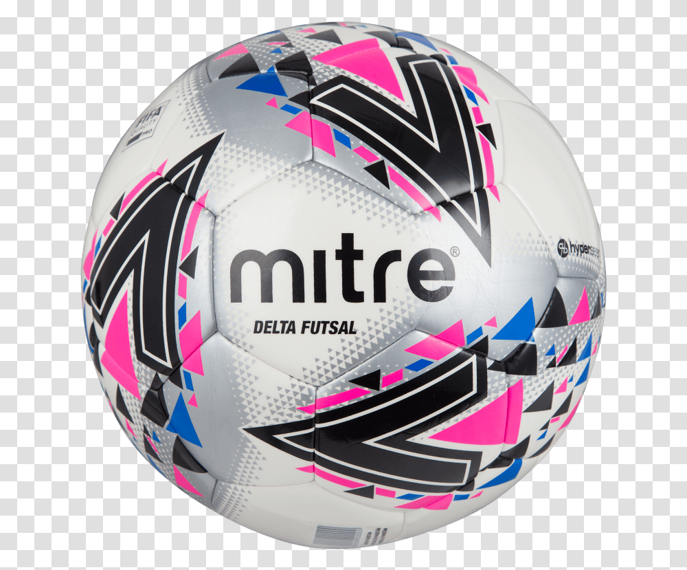 Mitre Delta Futsal Football Mitre Delta Max Ball, Helmet, Clothing, Apparel, Soccer Ball Transparent Png