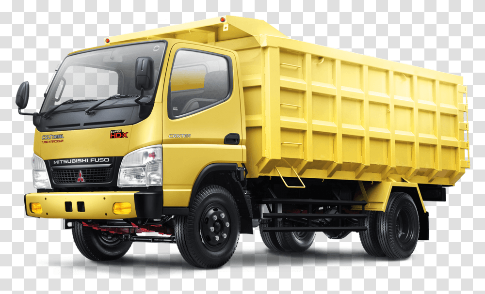 Mitsubishi Fuso Dump Truck Truk, Vehicle, Transportation, Wheel, Machine Transparent Png