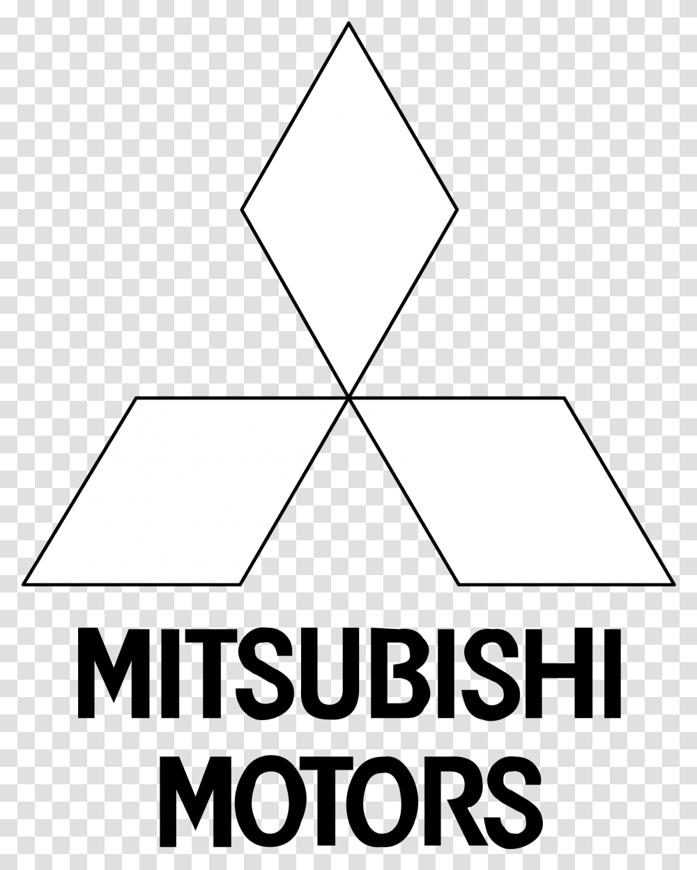 Mitsubishi Motors Logo White, Triangle, Trademark, Star Symbol Transparent Png