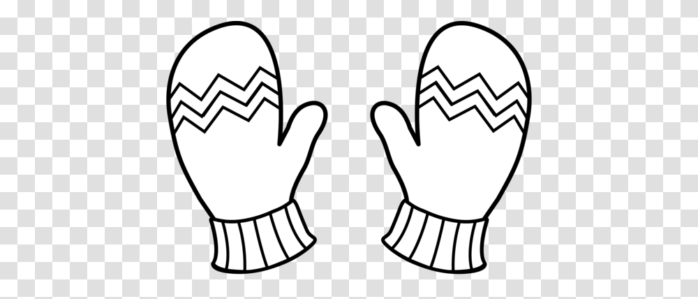 Mitten Clip Art Black And White, Stencil, Hand, Silhouette Transparent Png