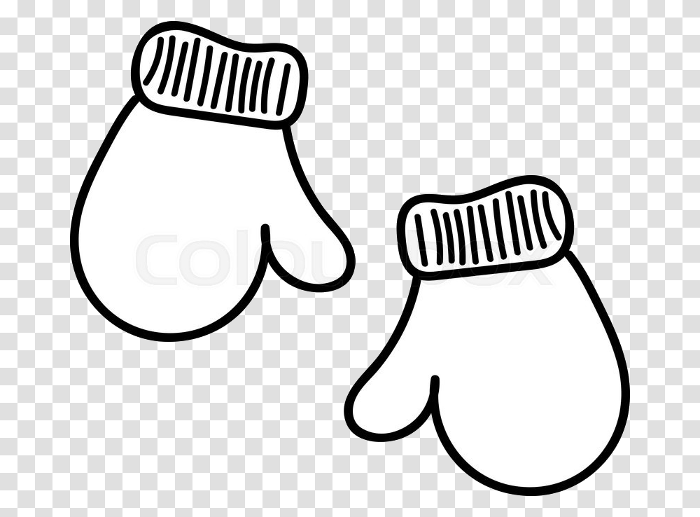 Mittens Clipart Drawing Mitten At Getdrawings Com Winter Clothes Clipart Black And White, Hand, Sunglasses, Label Transparent Png