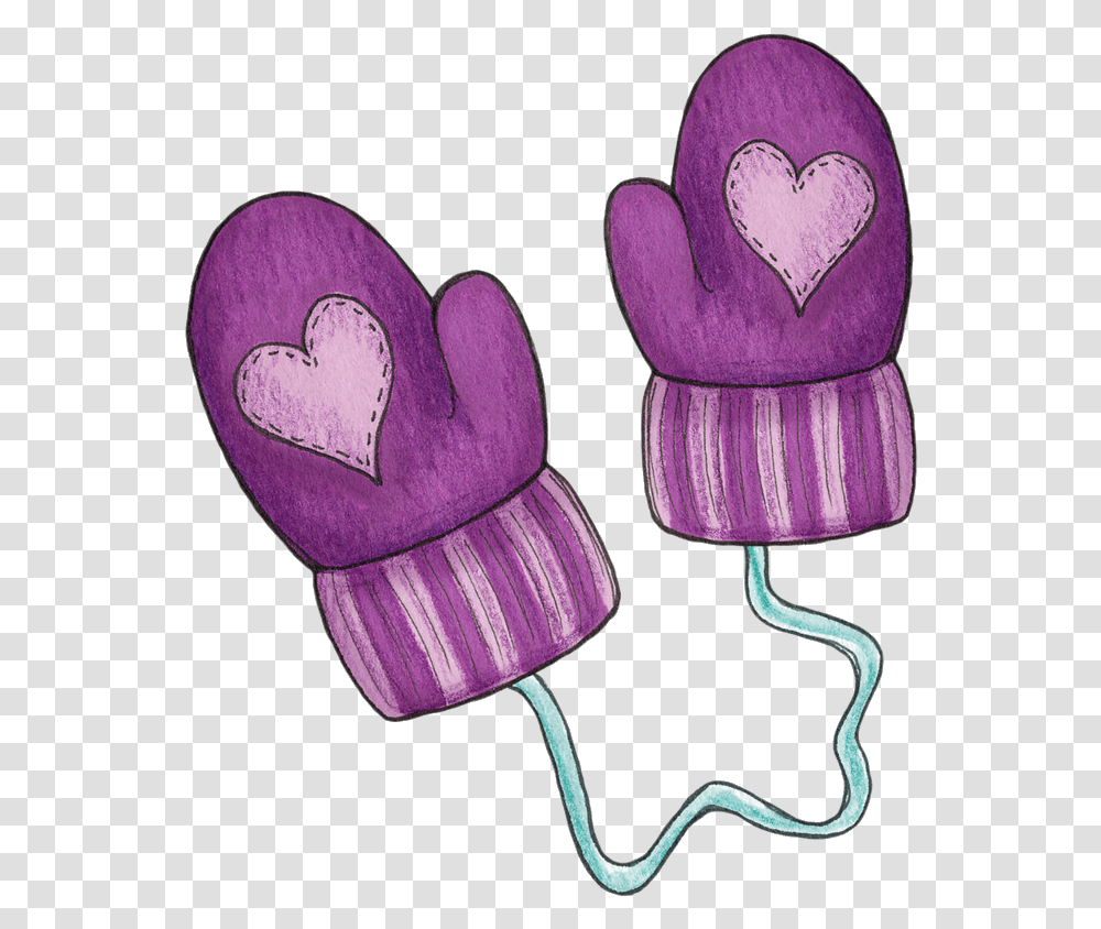 Mittens Mitten Snowman Clip Art Baby Toddler Gloves Cute Mittens Clipart, Cushion, Purple, Flower, Plant Transparent Png