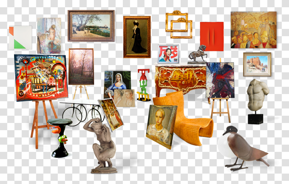 Mix Tableaux1 Art Gallery, Bird, Person, Canvas, Collage Transparent Png