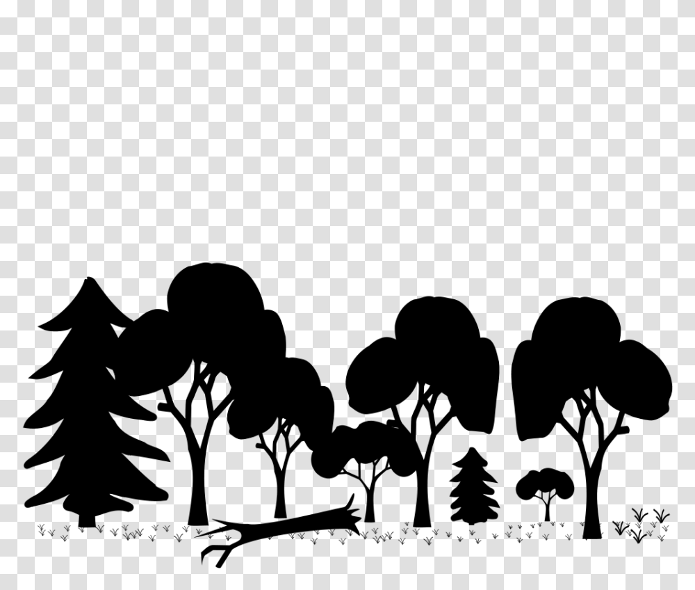 Mixed Forest Silhouette, Gray, World Of Warcraft Transparent Png