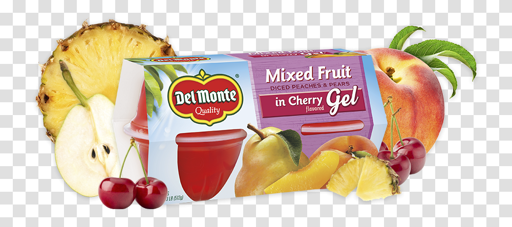 Mixed Fruit In Cherry Flavored Gel Fruit Cup Snacks Del Monte Mixed Fruit Cups, Plant, Food, Peel, Apple Transparent Png