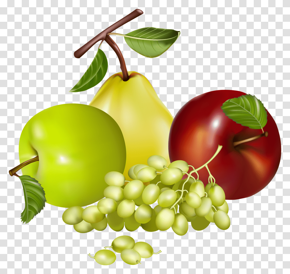 Mixed Fruits Clipart Best Web Clipart Pics Fruit Clipart, Plant, Food, Grapes, Pear Transparent Png