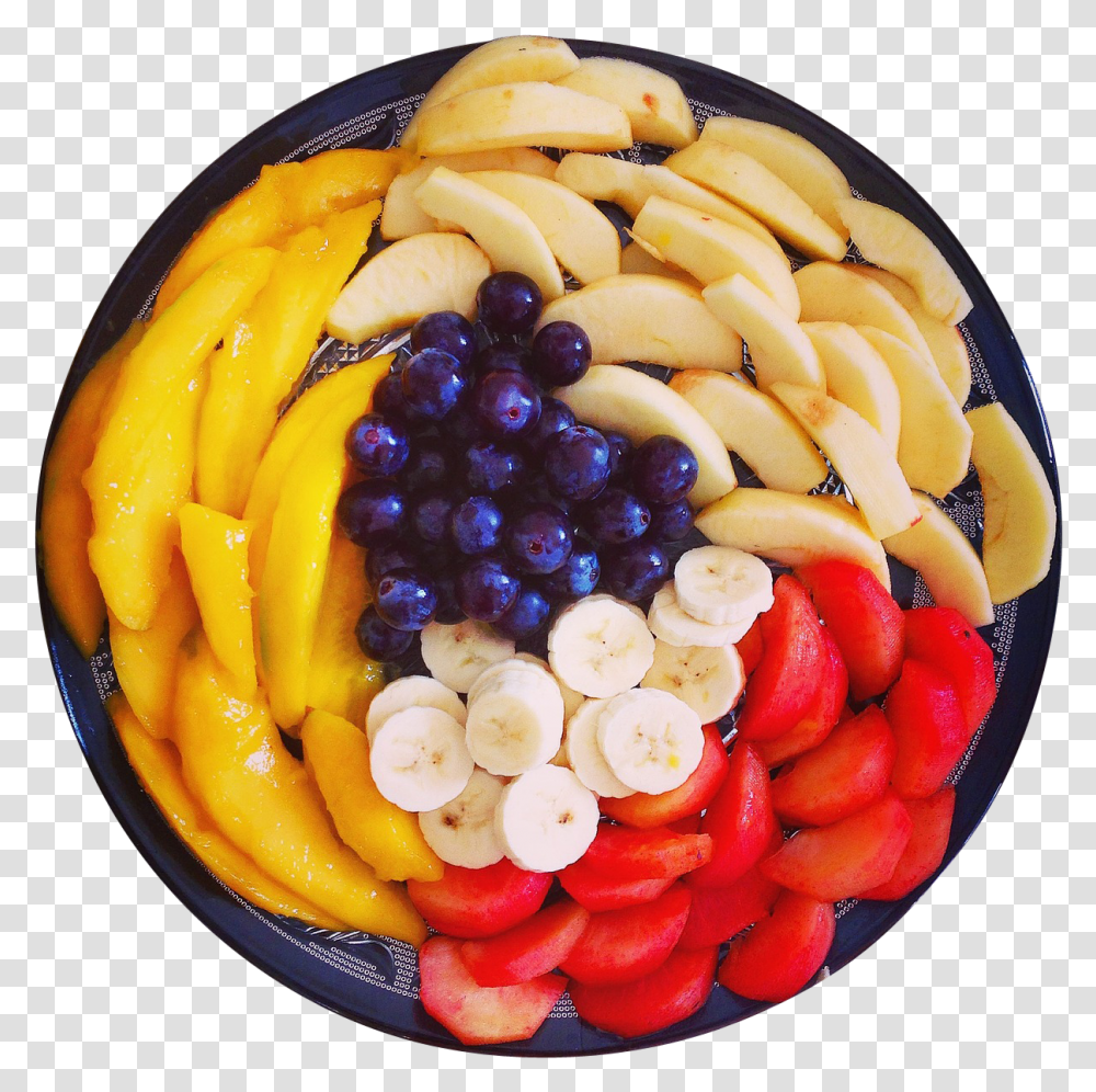 Mixed Fruits In A Plate Image Fruits In Plate, Plant, Food, Grapes, Hot Dog Transparent Png