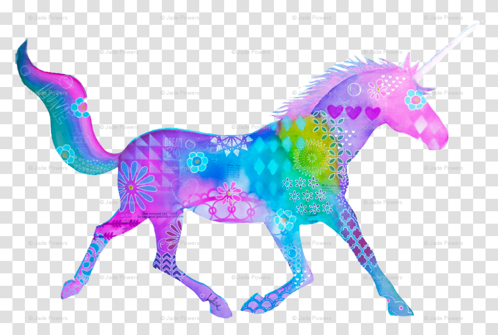 Mixed Media Colorful Unicorn Silhouette Wallpaper Unicorn, Animal, Mammal, Diagram Transparent Png