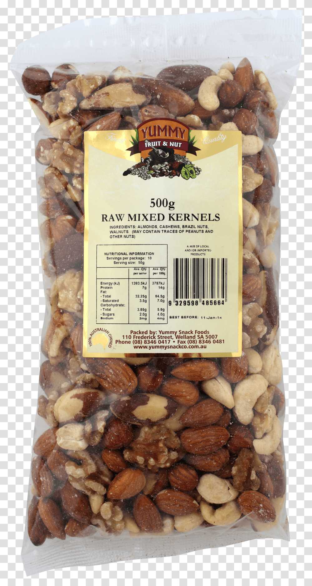 Mixed Nut Kernels Raw 500g Cranberry Bean Transparent Png