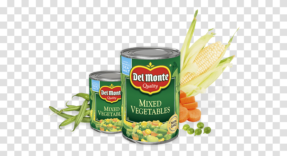 Mixed Vegetables Del Monte Canned Vegetables, Canned Goods, Aluminium, Food, Tin Transparent Png