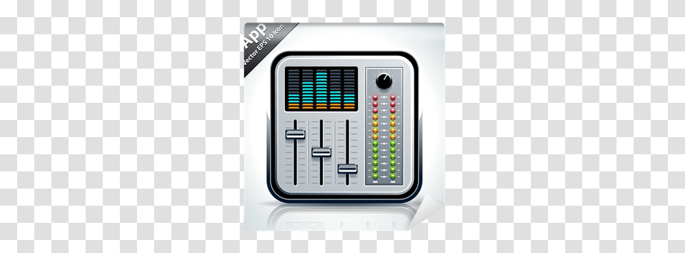Mixer Musical App Icon Wall Mural Portable, Electronics, Tape Player, Oscilloscope, Electrical Device Transparent Png
