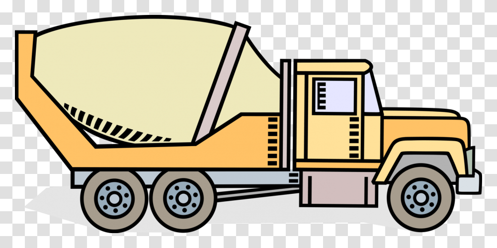 Mixer Truck Clip Art, Vehicle, Transportation, Moving Van, Cardboard Transparent Png