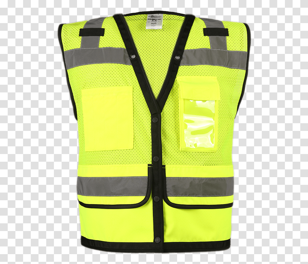 Ml Kishigo S5008 Class 2 Lime Surveyor Vest With Pockets Lifejacket, Apparel, Shirt, Jersey Transparent Png