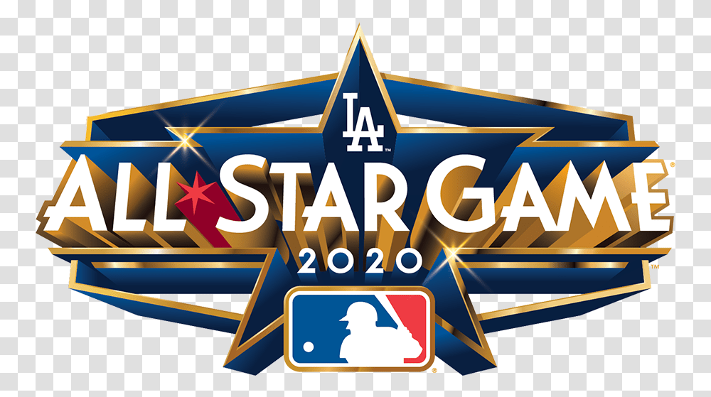 Mlb All Star Game Primary Logo Major League Baseball Mlb Los Angeles Dodgers, Person, Symbol, Text, Crowd Transparent Png